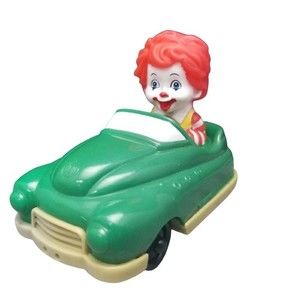 2008 McDonalds Happy Meal Toy Ronald McDonald Green Car